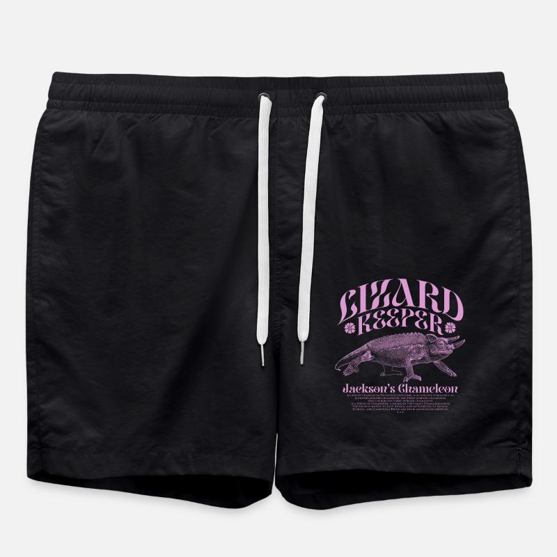 Jackson's Chamäleon Echsenhalter - Badeshorts - Schwarz
