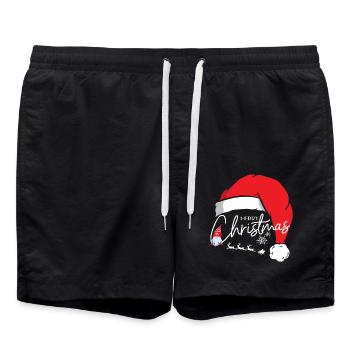 Noël Gnome Frohe Weihnachten - Badeshorts - Schwarz - Vorne - AI Model Male 185 light (185cm)