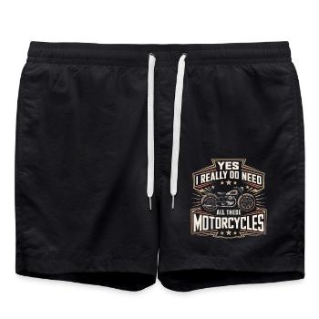 Motorräder sind Lebensgefühl - Badeshorts - Schwarz - Vorne - AI Model Male 185 light (185cm)