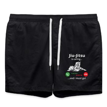 Le Jiu Jitsu m’appelle et je dois y aller - Short de bain - noir - Devant - AI Model Male 185 light (185cm)