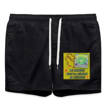 KRACKSATT - Badeshorts - Schwarz - Vorne - AI Model Male 185 light (185cm)