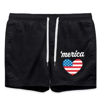 'merica - Short de bain - noir - Devant - AI Model Male 185 light (185cm)