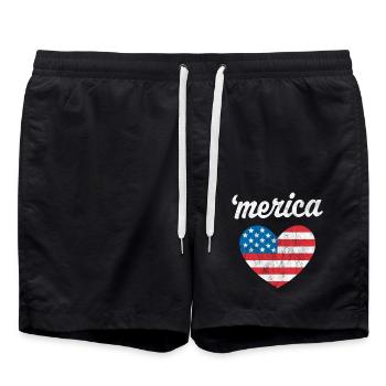 'merica - Short de bain - noir - Devant - AI Model Male 185 light (185cm)