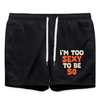 I m too sexy to be 50 funny birthday 50 years - Short de bain - noir - Devant - AI Model Male 185 light (185cm)