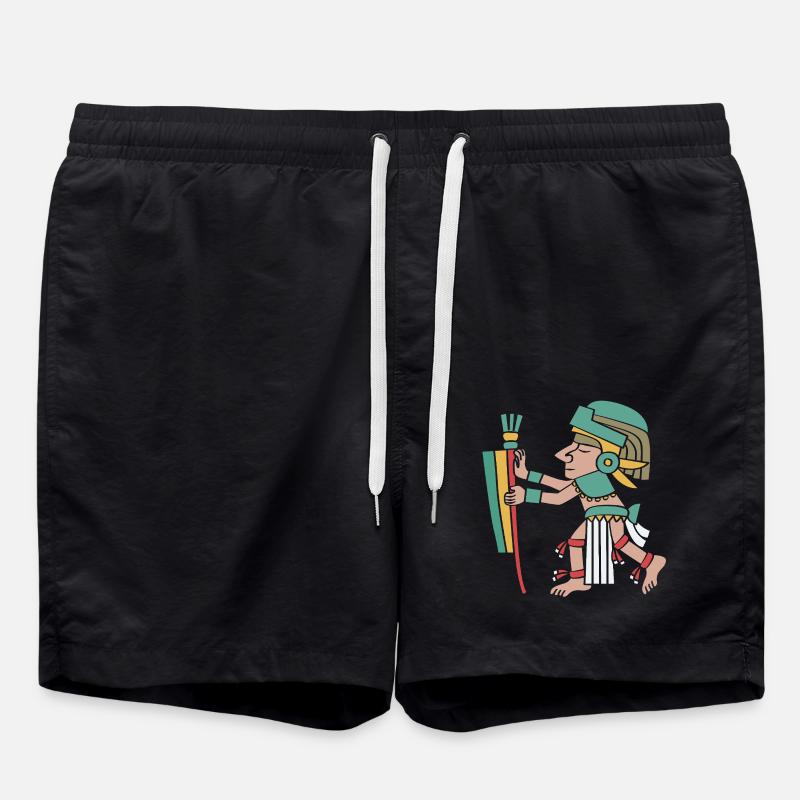 Maya kalender aztec Inka - Badeshorts - Schwarz