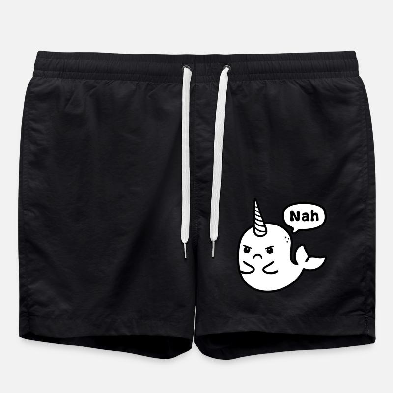 Kein Wal - Badeshorts - Schwarz