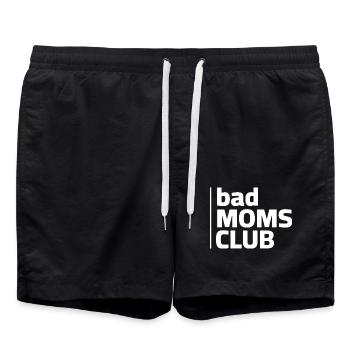 Bad Moms Club Logo - Badeshorts - Schwarz - Vorne - AI Model Male 185 light (185cm)