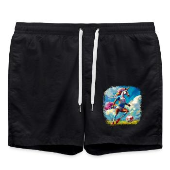 Licornes Football / Licorne de Football - Short de bain - noir - Devant - AI Model Male 185 light (185cm)