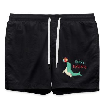 anniversaire - Short de bain - noir - Devant - AI Model Male 185 light (185cm)
