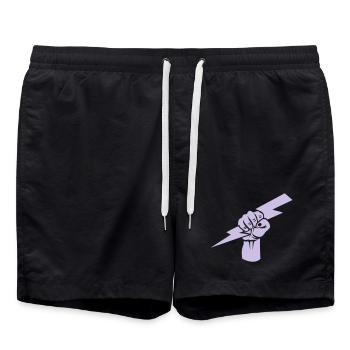 Faust mit Blitz - T-Shirt - Gym wear - Badeshorts - Schwarz - Vorne - AI Model Male 185 light (185cm)