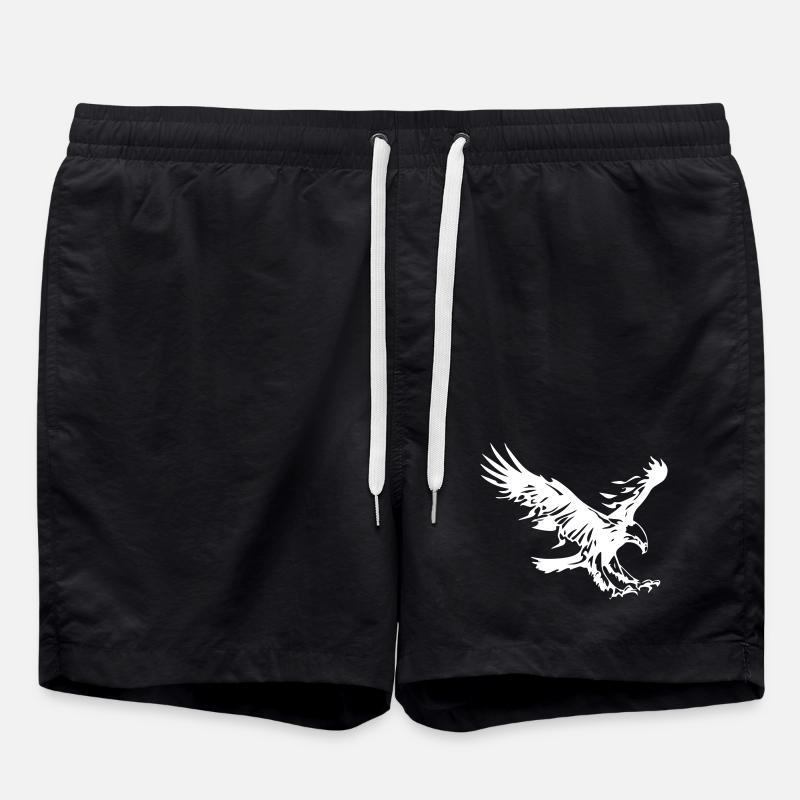 flaming eagle - design - Swim Trunks - black