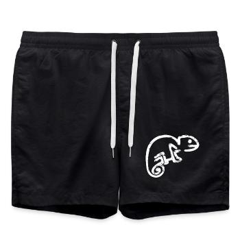 Chameleon Chalk - Swim Trunks - black - Front - AI Model Male 185 light (185cm)