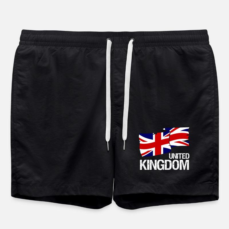 Drapeau britannique Union Jack - Design - Short de bain - noir