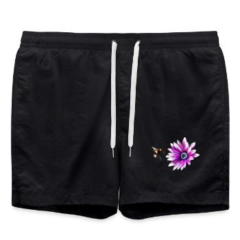 Bumblebee and flower - Swim Trunks - black - Front - AI Model Male 185 light (185cm)