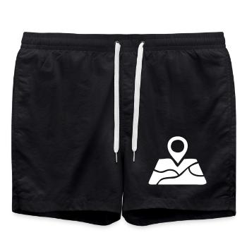 Localisation sur une carte - Short de bain - noir - Devant - AI Model Male 185 light (185cm)