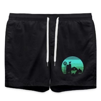 Farm Grange Agriculture Farm - Desig - Swim Trunks - black - Front - AI Model Male 185 light (185cm)