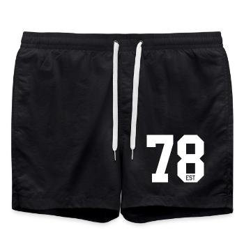 78 est - Short de bain - noir - Devant - AI Model Male 185 light (185cm)