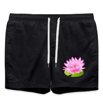 nénuphar brillant - inspiration pour les grands artistes - Short de bain - noir - Devant - AI Model Male 185 light (185cm)