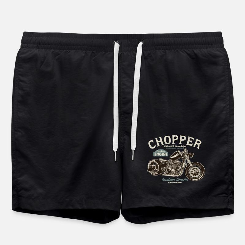 Chopper Custom Engine - Badeshorts - Schwarz