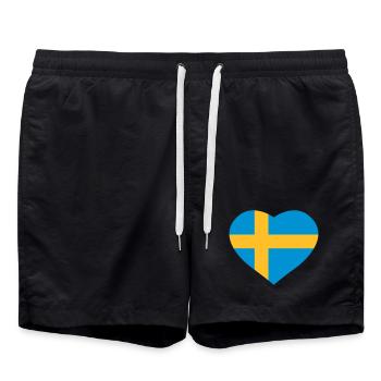 Coeur de Suède - Short de bain - noir - Devant - AI Model Male 185 light (185cm)