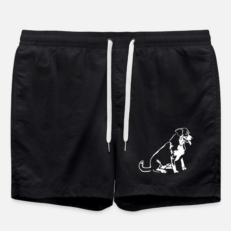 Entlebucher Sennenhund "Black Edition" - Badeshorts - Schwarz