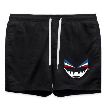 Böser Blick Rostock - Badeshorts - Schwarz - Vorne - AI Model Male 185 light (185cm)