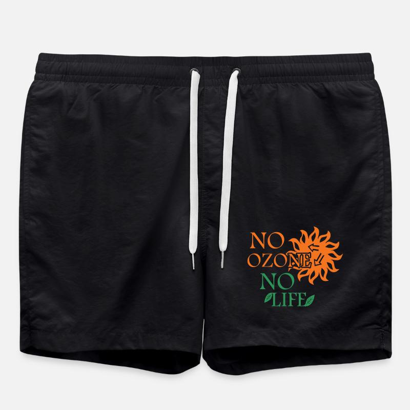 Kein Ozon Kein Leben - Badeshorts - Schwarz
