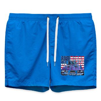 American Classic Muscle Car Script R6Z - Swim Trunks - cobalt blue - Front