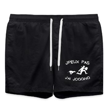 jogging, footing, running - Short de bain - noir - Devant - AI Model Male 185 light (185cm)