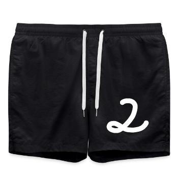 2 Numéro deux blanc - Short de bain - noir - Devant - AI Model Male 185 light (185cm)