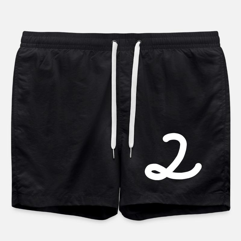 2 Numéro deux blanc - Short de bain - noir
