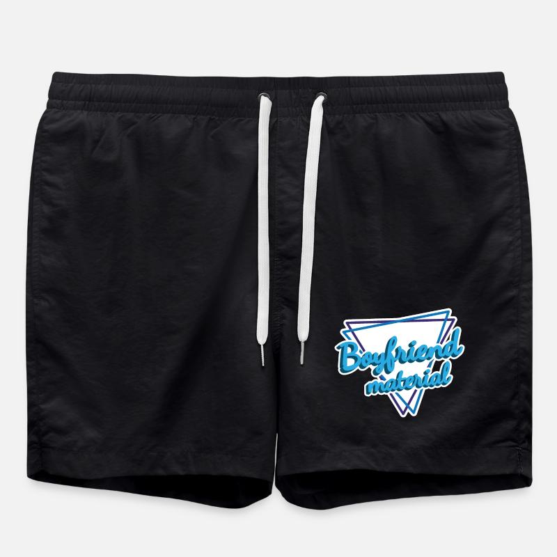 Friendship Bond with Heart Shape - Swim Trunks - black