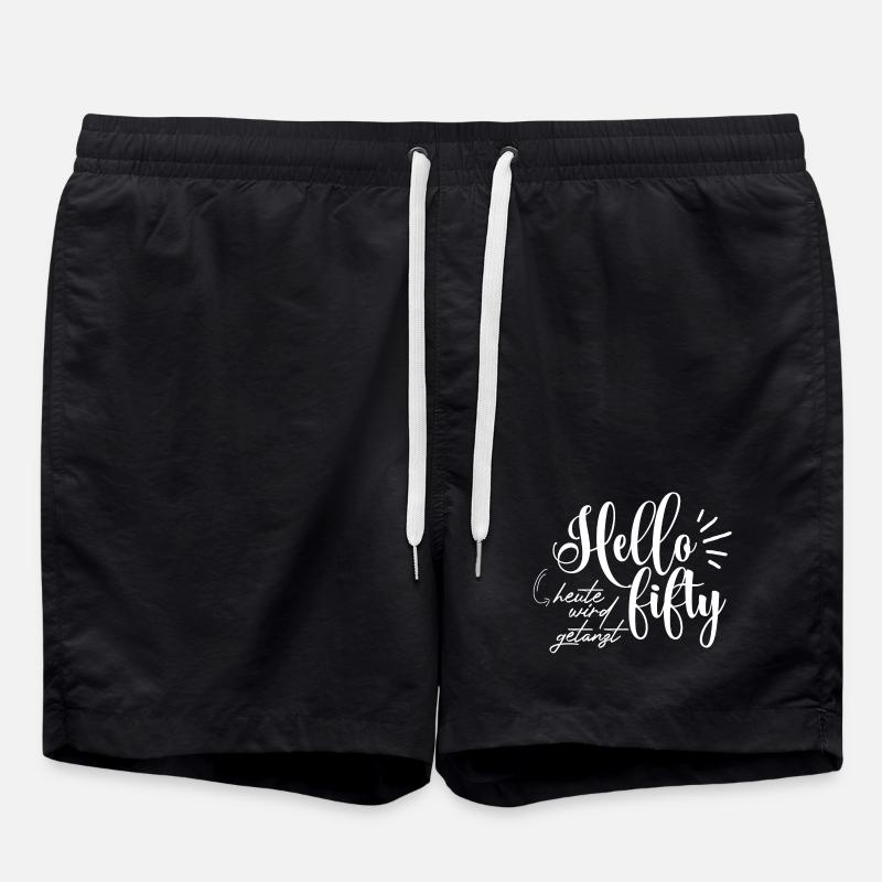 Hello fifty - Hallo Fünfzig - Swim Trunks - black