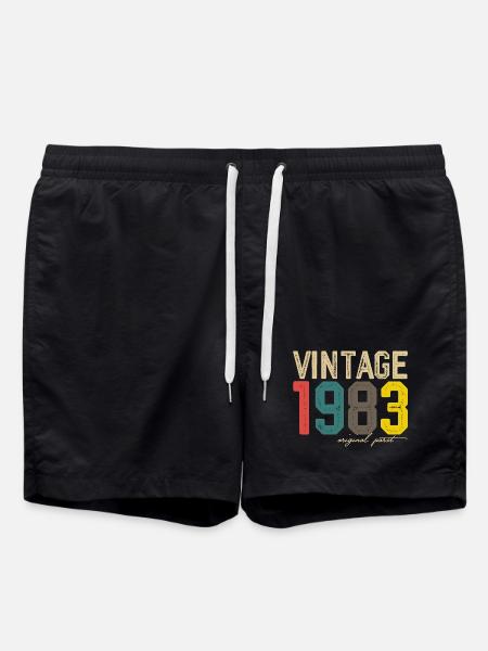 Originaldruck von 1983 - Badeshorts - Schwarz