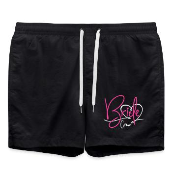 Bride Crew - Badeshorts - Schwarz - Vorne - AI Model Male 185 light (185cm)