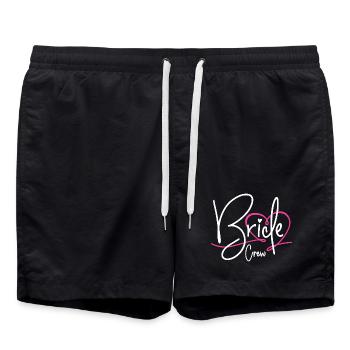 Bride Crew - Badeshorts - Schwarz - Vorne - AI Model Male 185 light (185cm)