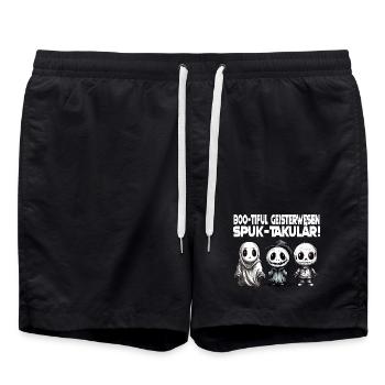 Geisterwesen Spruch Halloween Design - Badeshorts - Schwarz - Vorne - AI Model Male 185 light (185cm)