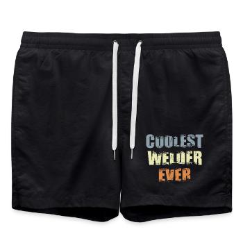 Soudeur cool - Short de bain - noir - Devant - AI Model Male 185 light (185cm)