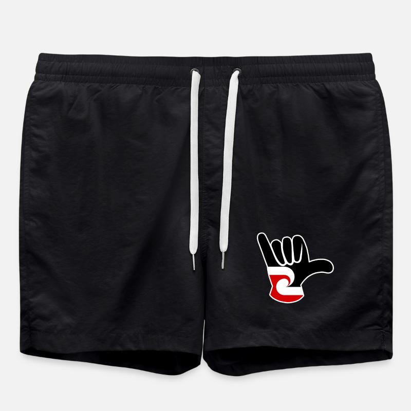 Drapeau maori Shaka - Short de bain - noir