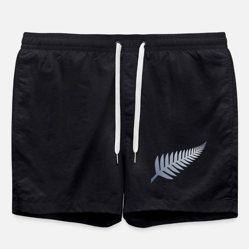 Neuseeländischer Silberfarn - Badeshorts - Schwarz