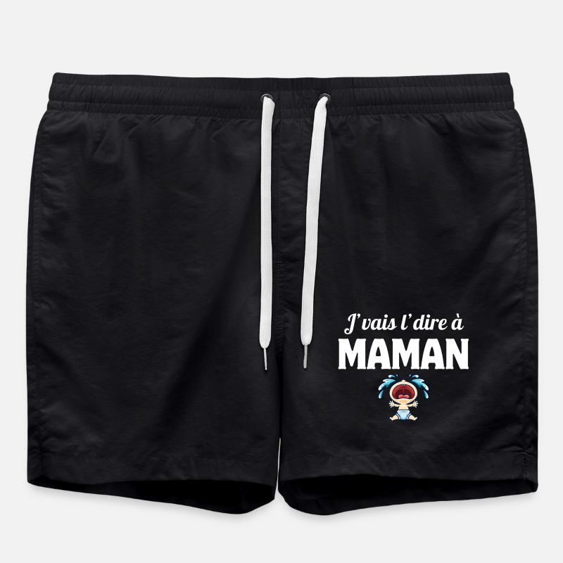 J'vais l'dire à maman, enfant, mère - Short de bain - noir