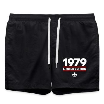 1979 Limited Edition - Badeshorts - Schwarz - Vorne - AI Model Male 185 light (185cm)