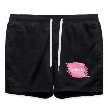 LOVE - Badeshorts - Schwarz - Vorne - AI Model Male 185 light (185cm)