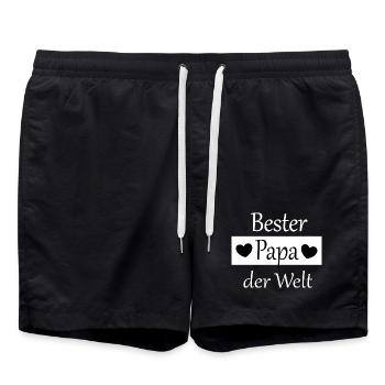 Father's Day 2026 Gift Dad Dad Best Dad Ever - Swim Trunks - black - Front - AI Model Male 185 light (185cm)