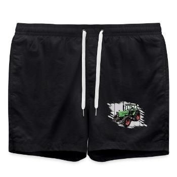 Traktor Farmer 306 - Badeshorts - Schwarz - Vorne - AI Model Male 185 light (185cm)