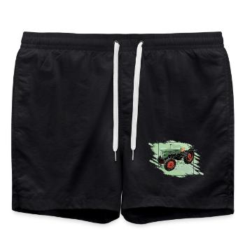 Traktor Favorit 1 - Badeshorts - Schwarz - Vorne - AI Model Male 185 light (185cm)
