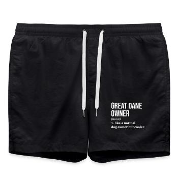 Great Dane - Swim Trunks - black - Front - AI Model Male 185 light (185cm)