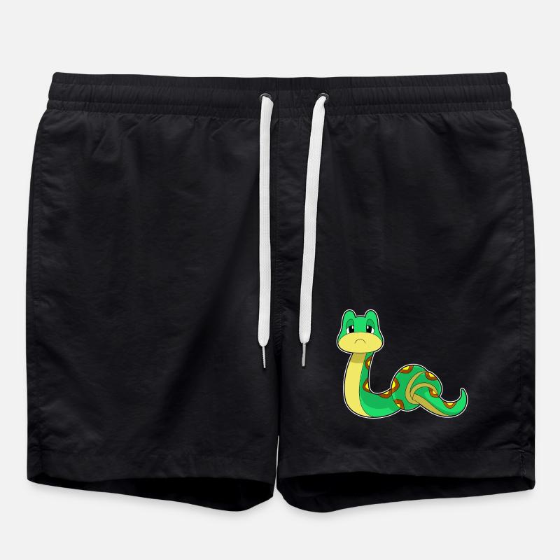 Schlange mit Knoten - Badeshorts - Schwarz