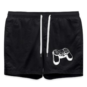 Game Controller Sketch - Swim Trunks - black - Front - AI Model Male 185 light (185cm)