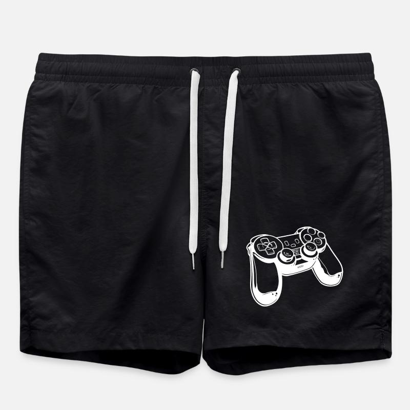 Croquis de manette de jeu - Short de bain - noir